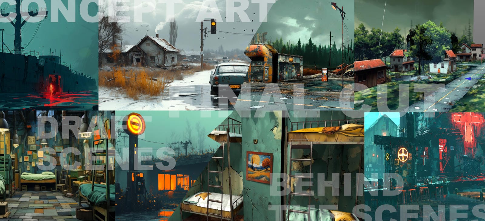 Begriffs-bestimmung: Concept Art /Behind/Draft/Pre und Final Cut Scenes