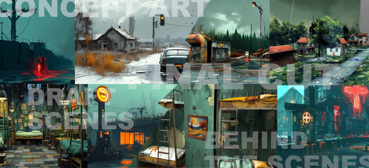 Begriffs-bestimmung: Concept Art /Behind/Draft/Pre und Final Cut Scenes