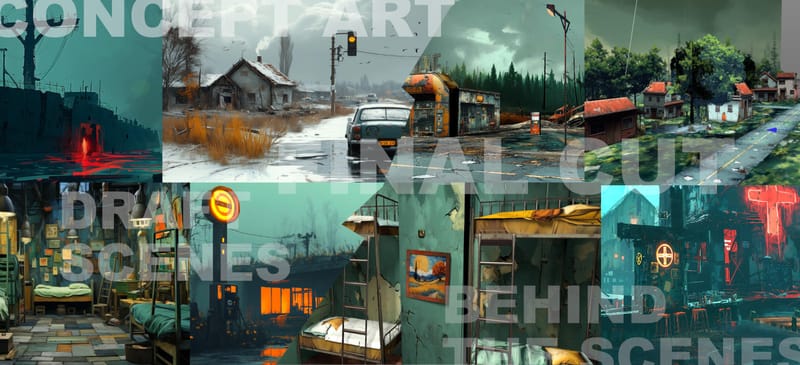 Begriffs-bestimmung: Concept Art /Behind/Draft/Pre und Final Cut Scenes